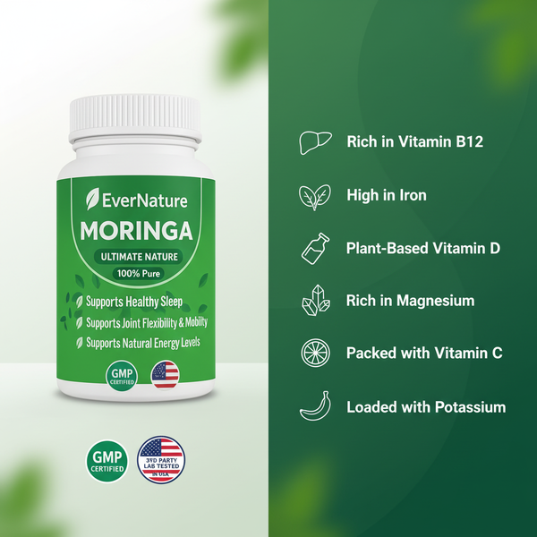 EverNature Moringa — Natural Support for Energy, Sleep & Stress Relief