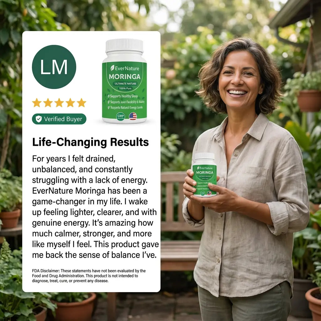 EverNature Moringa — Natural Support for Energy, Sleep & Stress Relief
