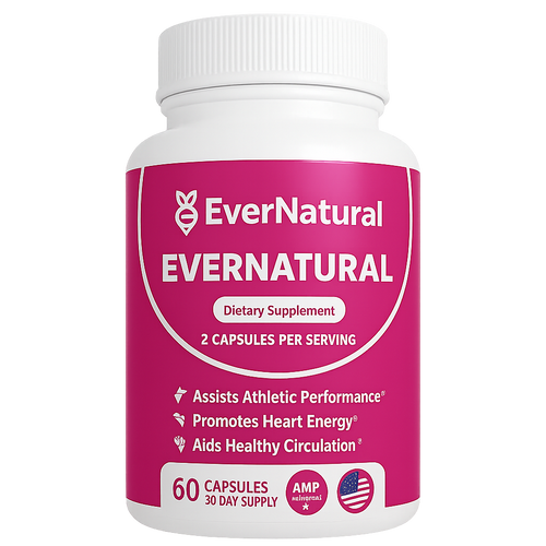 EverNatural HeartFlow™ – Cápsulas de Remolacha 1300 mg para Apoyo Cardiovascular, Circulación y Energía Natural*