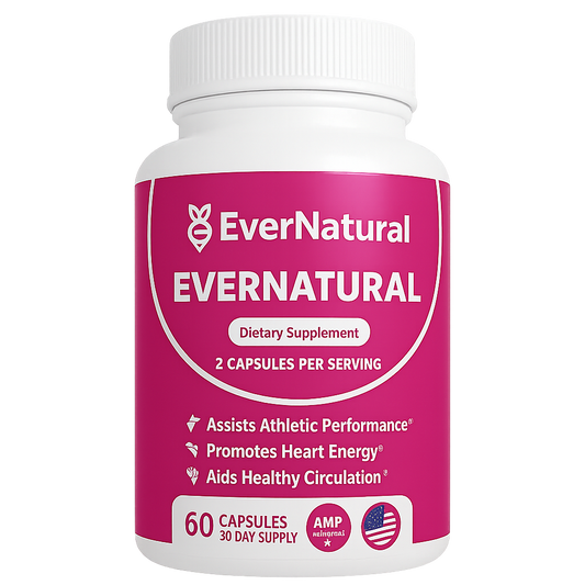 EverNatural HeartFlow™ – Cápsulas de Remolacha 1300 mg para Apoyo Cardiovascular, Circulación y Energía Natural*